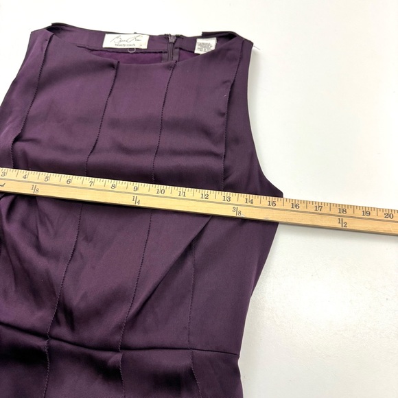 Byron Lars Beauty Mark Purple Silk DropWaist Ruffled Sleeveless Midi Dress Sz 2 - Picture 8 of 12